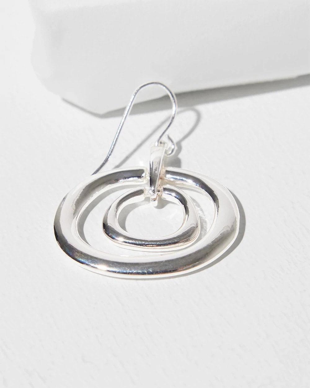 Silver Tone Drop Pendant Earrings - Chico's