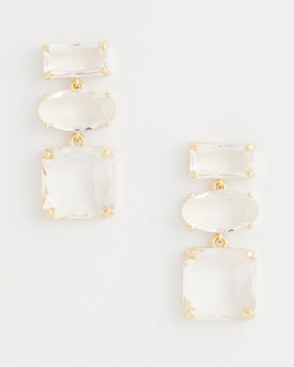Neutral Faceted Drop Earrings - Chico's