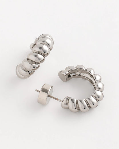 No Droop® Silvertone Twisted Hoop Earrings - Chico's