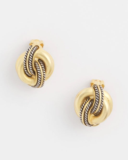 No Droop™ Gold Knot Clip-On Earrings - Chico's