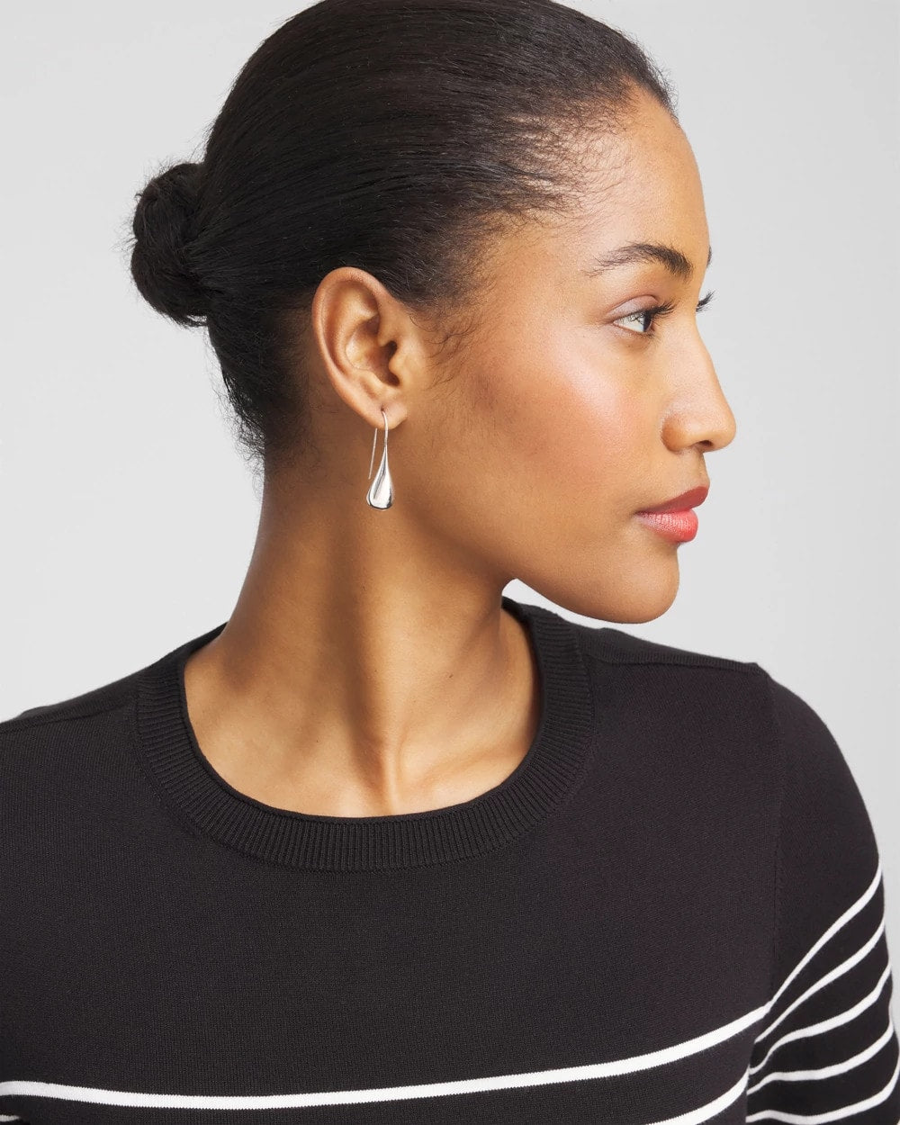 No Droop™ Silver Tone Teardrop Threader Earrings - Chico's