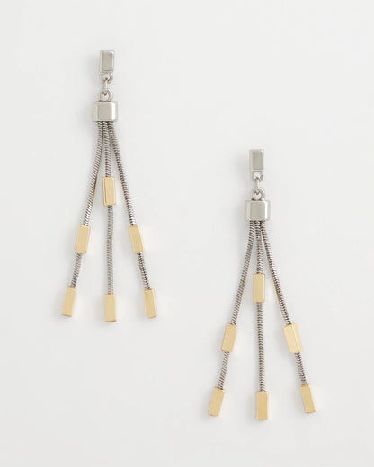 Mixed Metal Linear Earrings - Chico's