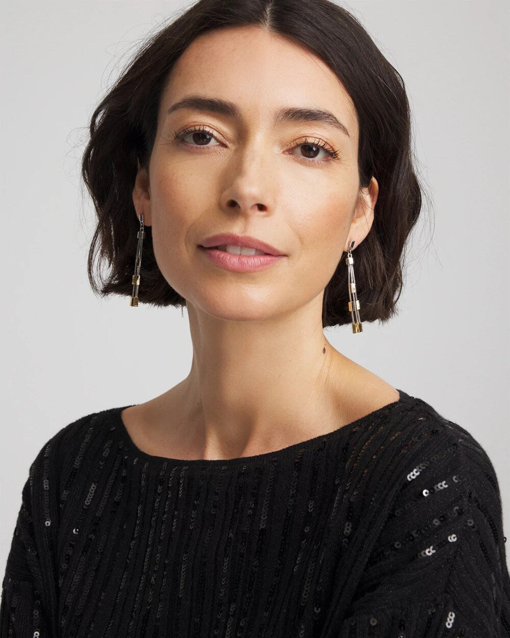 Mixed Metal Linear Earrings - Chico's