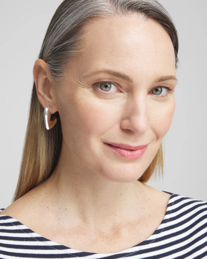 No Droop® Silver Tone Mini Hoops - Chico's