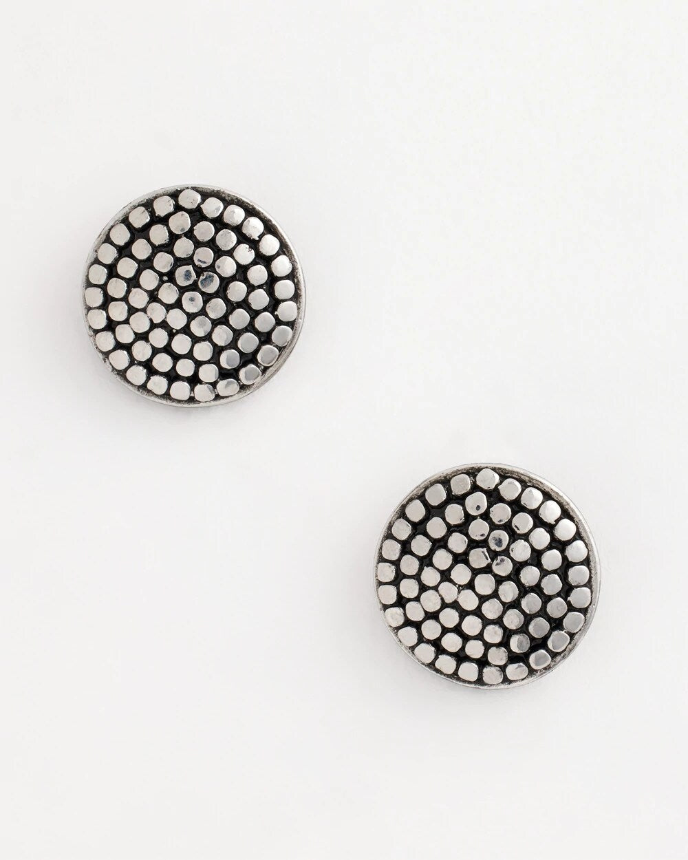 No Droop® Round Silvertone Stud Earrings - Chico's