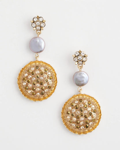 Gold Medallion Drop Earrings - Chico's