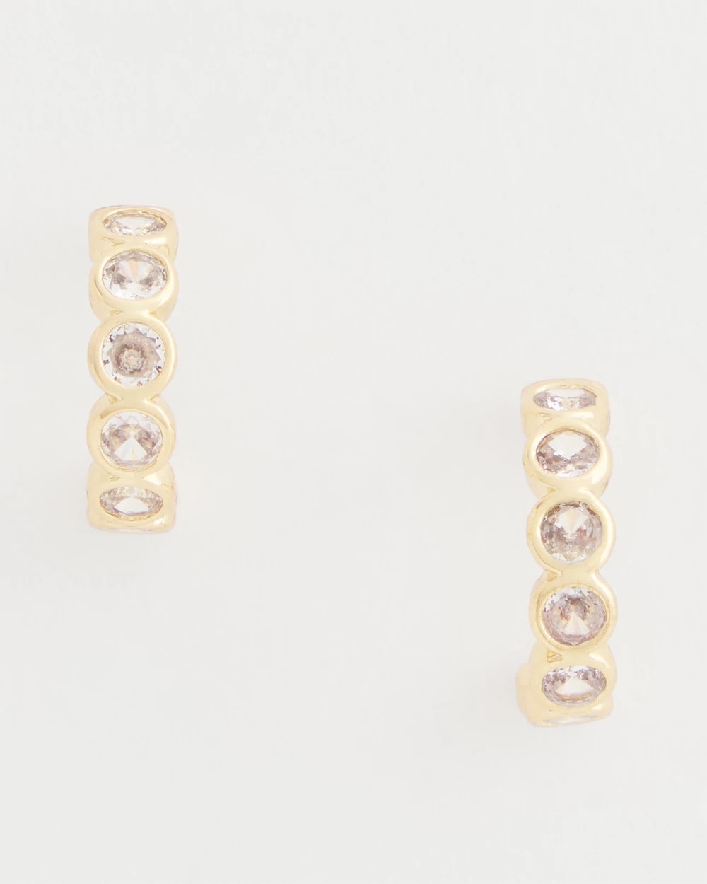 Goldtone Crystal Mini Hoop Earrings - Chico's