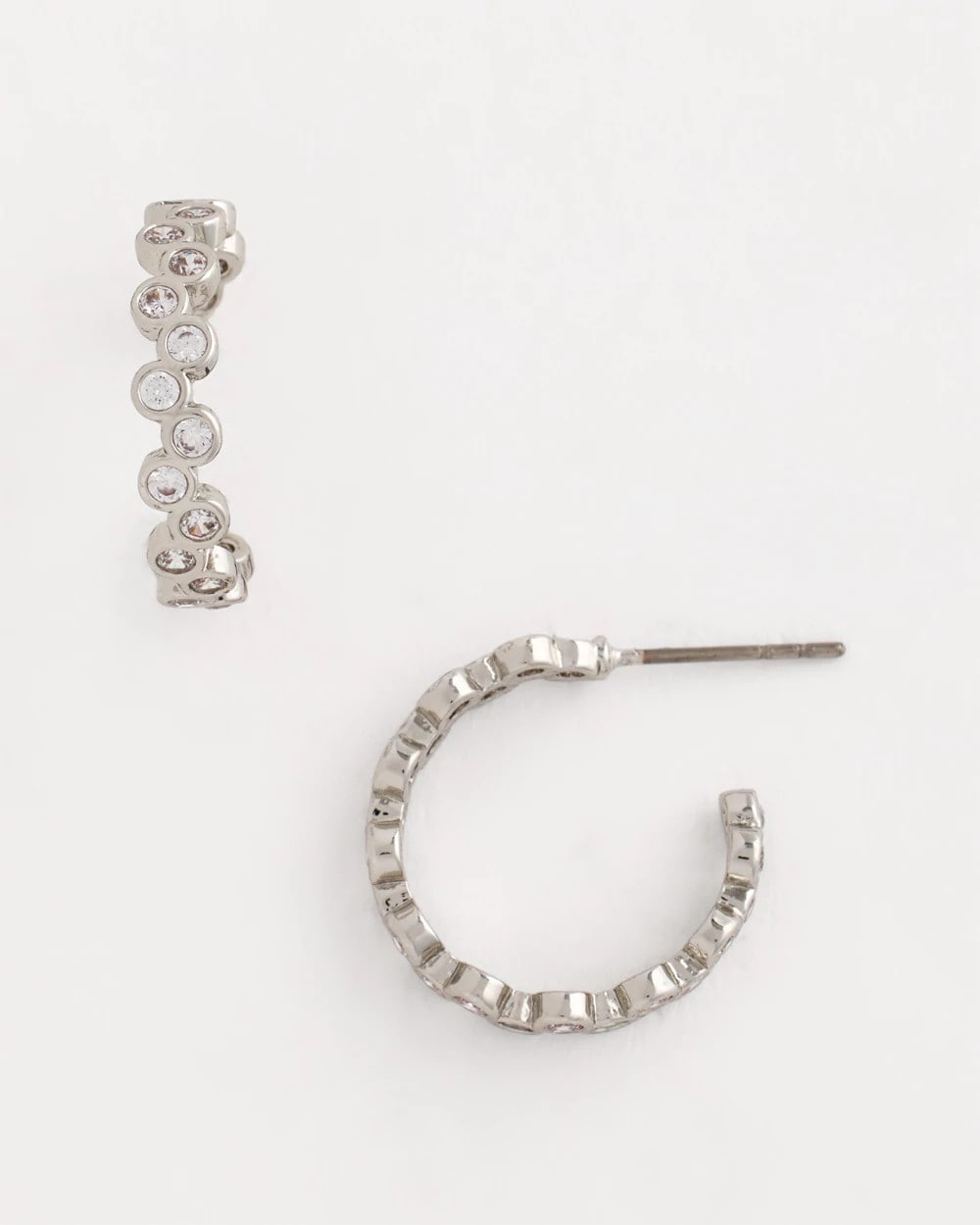 No Droop® Silvertone Hoop Earrings - Chico's
