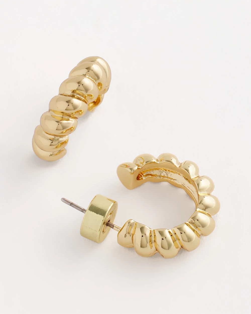 No Droop® Goldtone Twisted Hoop Earrings - Chico's