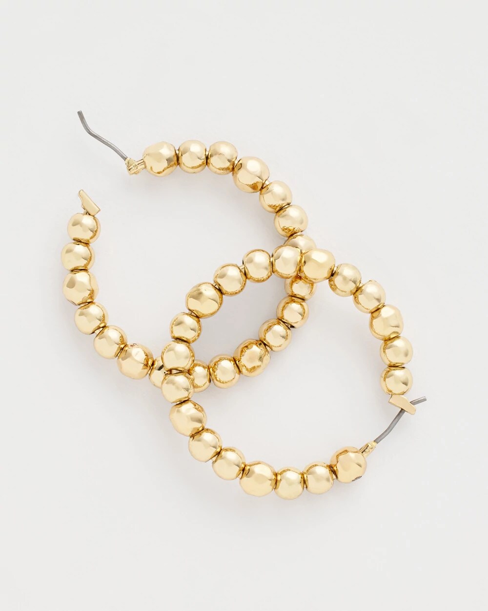 No Droop® Golden Beaded Hoop Earrings - Chico's