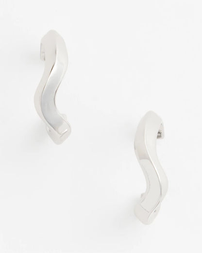 Silver Wavy Hoop Earrings - Chico's