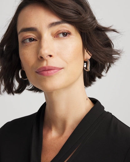 Silver Wavy Hoop Earrings - Chico's