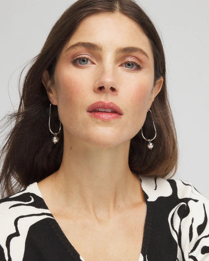 Silver Bead Threader Earrings - Chico's