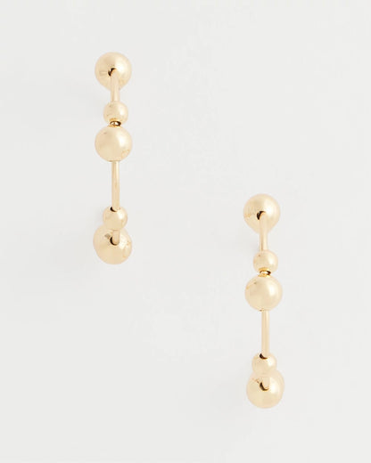 Goldtone Beaded Hoop Earrings - Chico's