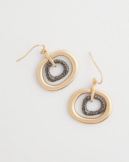 Pave Mixed Metal Earrings - Chico's