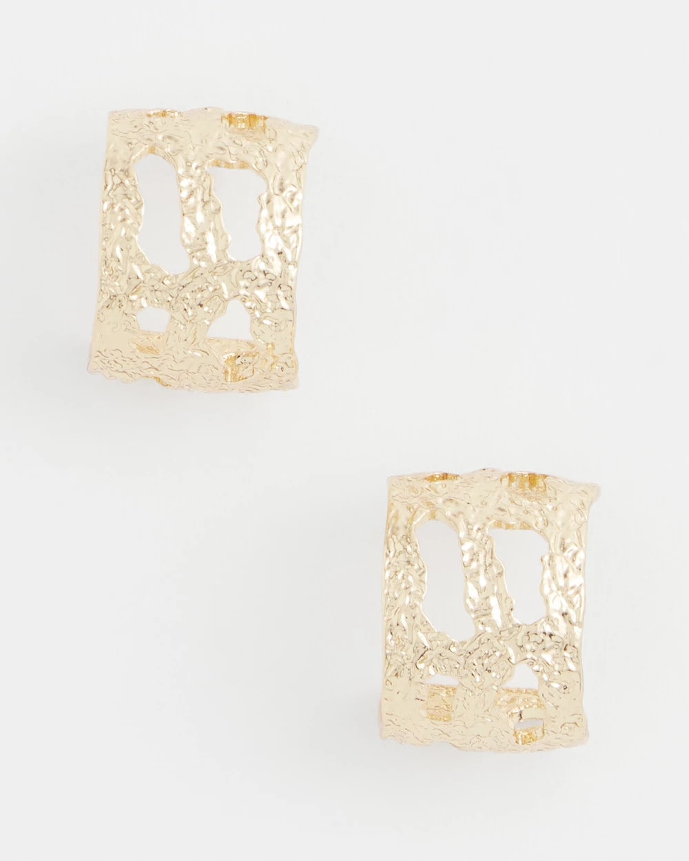 No Droop® Cutout Goldtone Hoop Earrings - Chico's