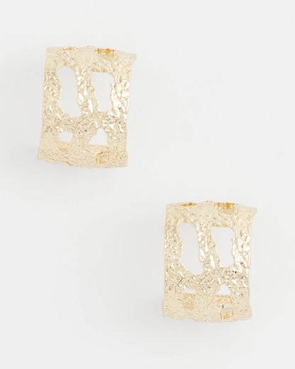 No Droop® Cutout Goldtone Hoop Earrings - Chico's