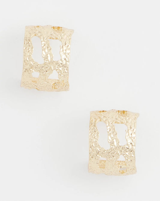 No Droop® Cutout Goldtone Hoop Earrings - Chico's