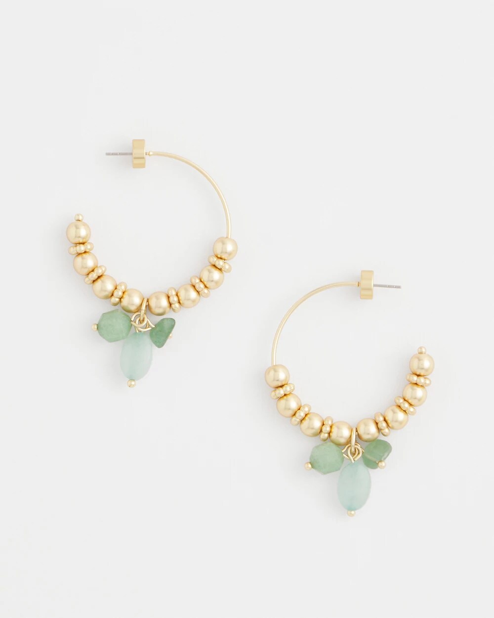 No Droop® Gem Beaded Hoop Earrings - Chico's