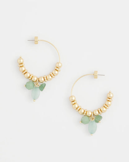 No Droop® Gem Beaded Hoop Earrings - Chico's