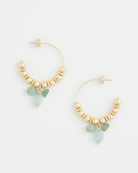 No Droop® Gem Beaded Hoop Earrings - Chico's
