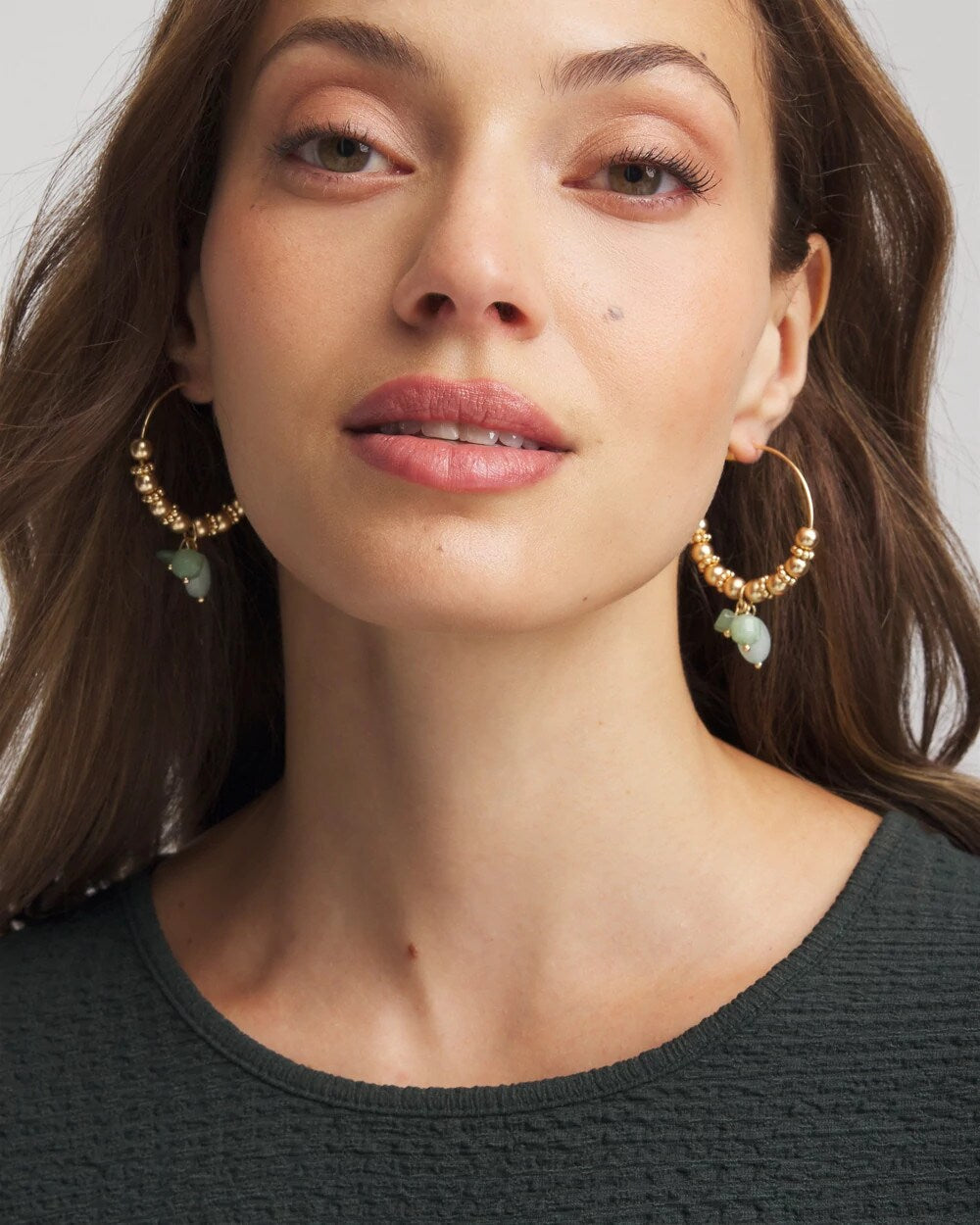 No Droop® Gem Beaded Hoop Earrings - Chico's