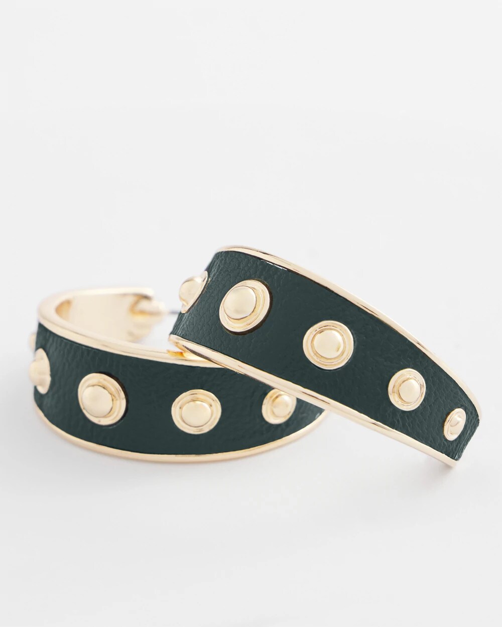 No Droop® Green & Gold Hoop Earrings - Chico's