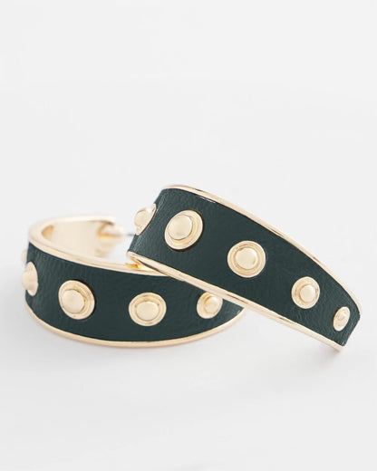 No Droop® Green & Gold Hoop Earrings - Chico's