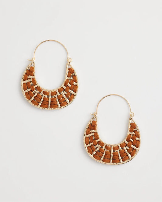 Leather Half-Moon Hoop Earrings - Chico's