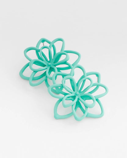 No Droop™ Teal  Flower Stud Earrings - Chico's