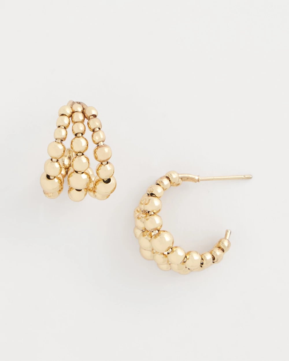 Gold Beaded Mini Hoop Earrings - Chico's