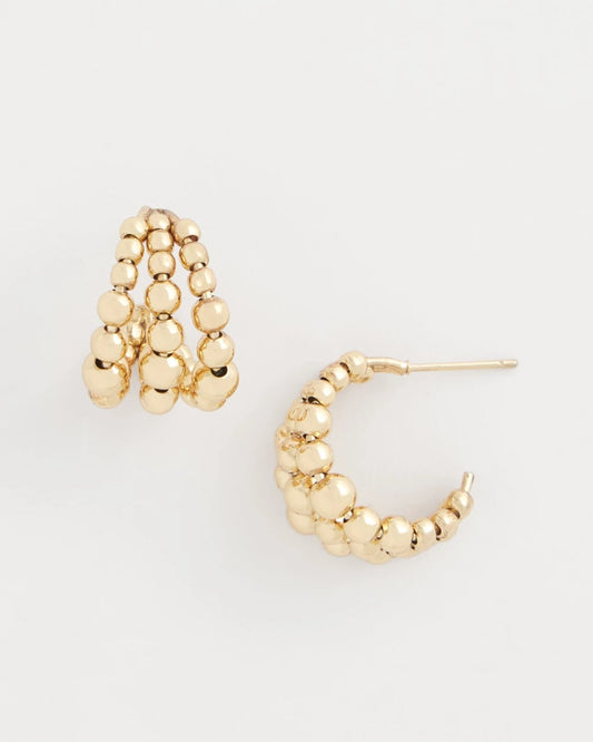 Gold Beaded Mini Hoop Earrings - Chico's