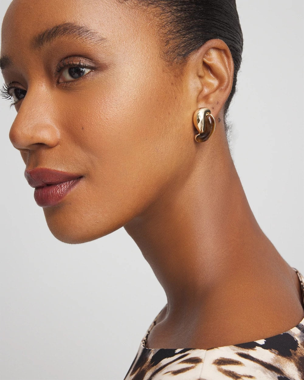 Tortoise Marble Clip-On Earrings - Chico's