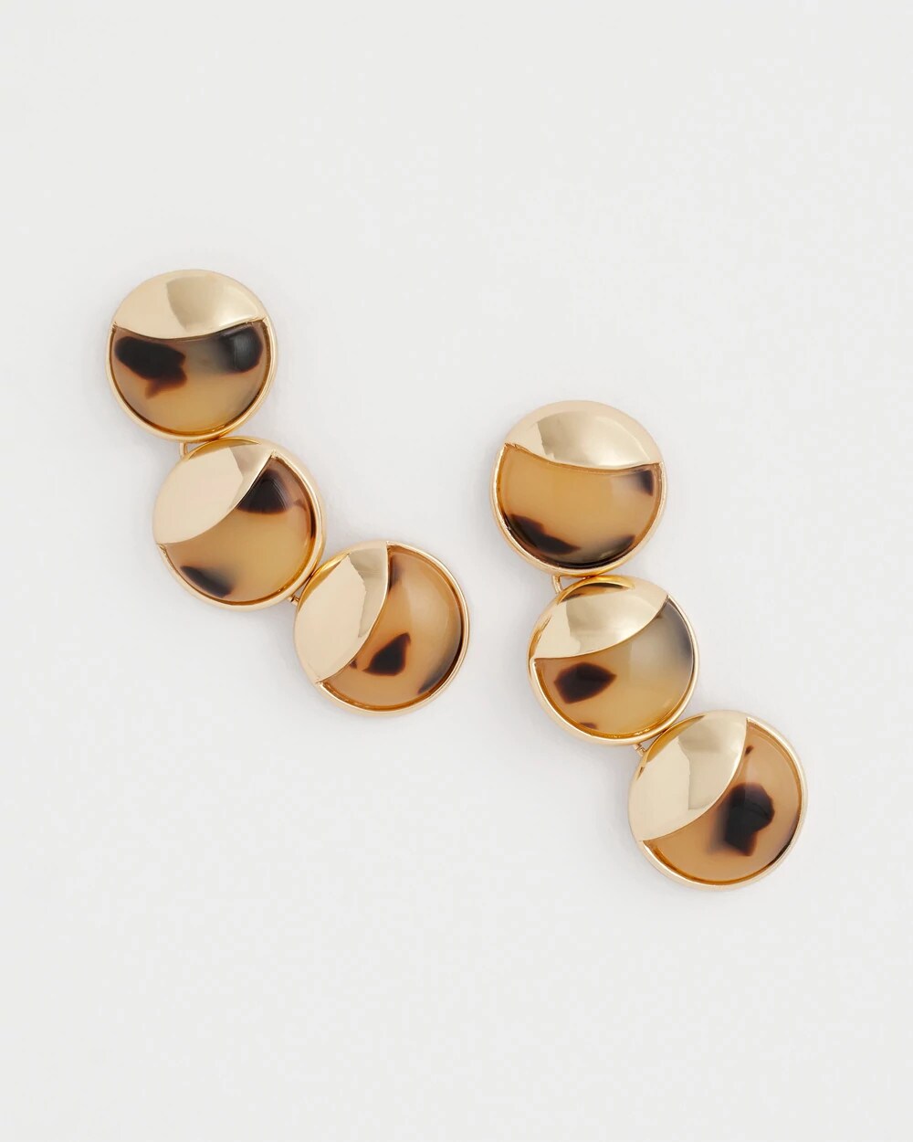 No Droop® Golden Tortoise Linear Drop Earrings - Chico's