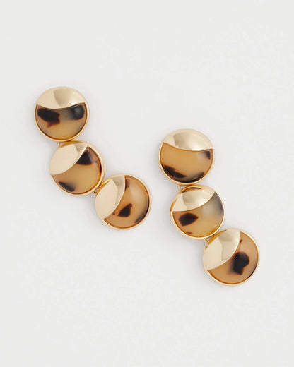 No Droop® Golden Tortoise Linear Drop Earrings - Chico's