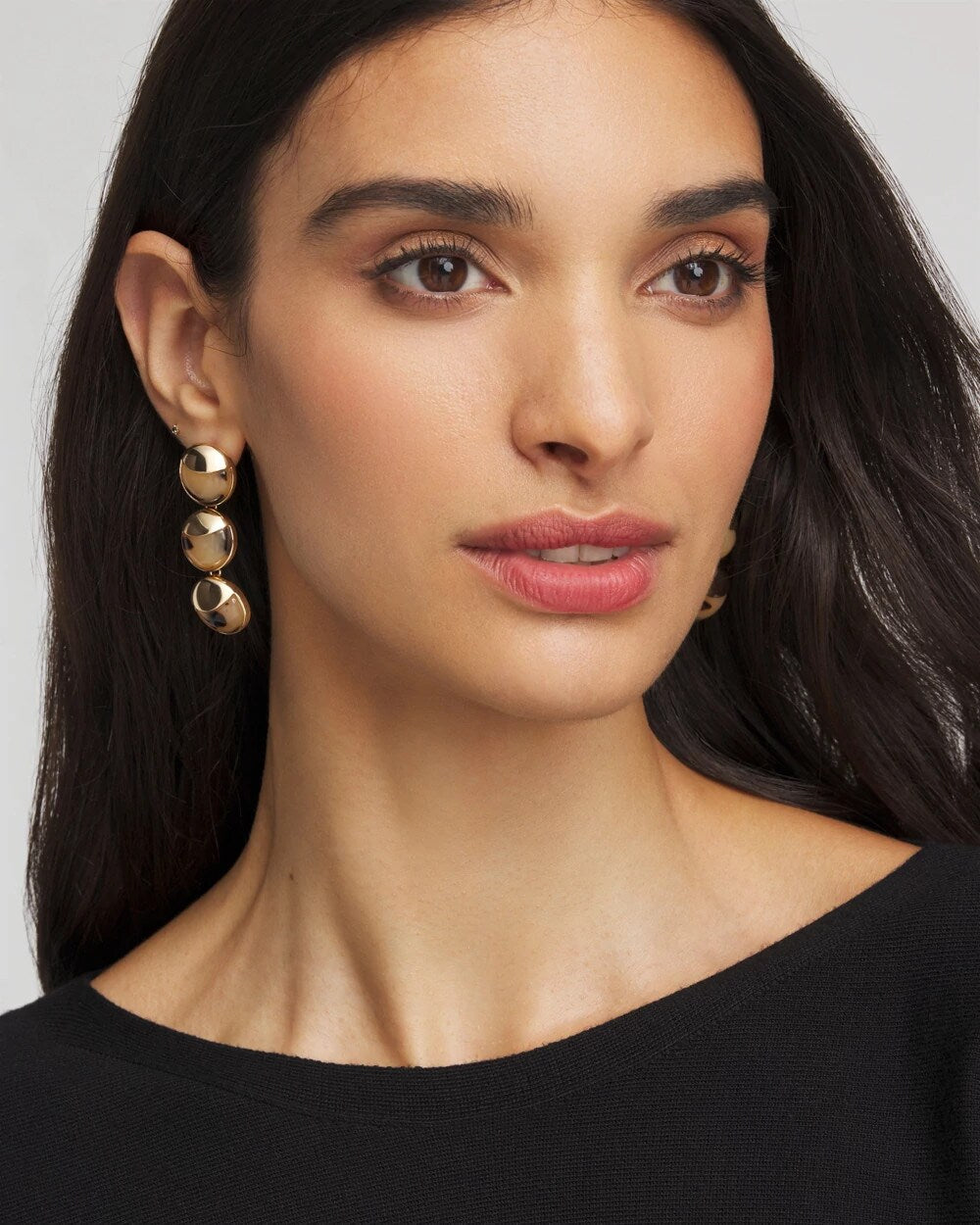 No Droop® Golden Tortoise Linear Drop Earrings - Chico's