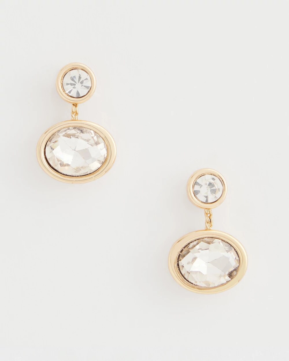 Goldtone Bezel Stud Earrings - Chico's