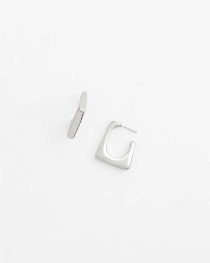No Droop® Silver Tone Square Hoops - Chico's