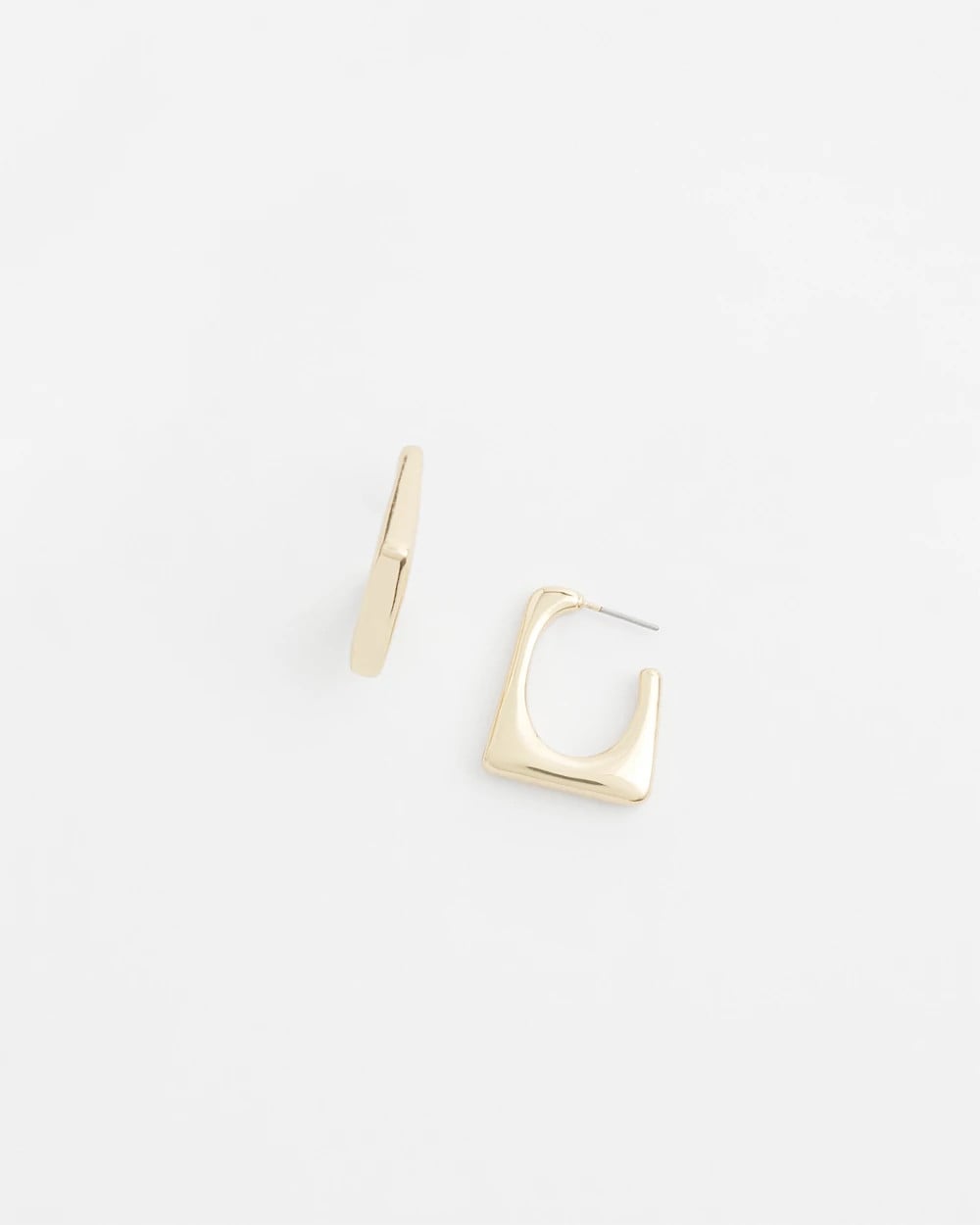 No Droop® Gold Tone Square Hoops - Chico's