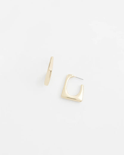 No Droop® Gold Tone Square Hoops - Chico's