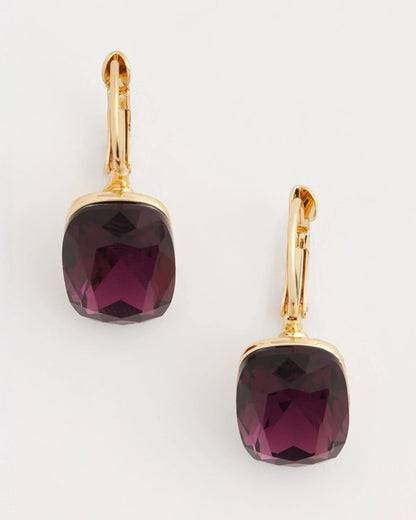 Purple Gem Drop Earrings - Chico's