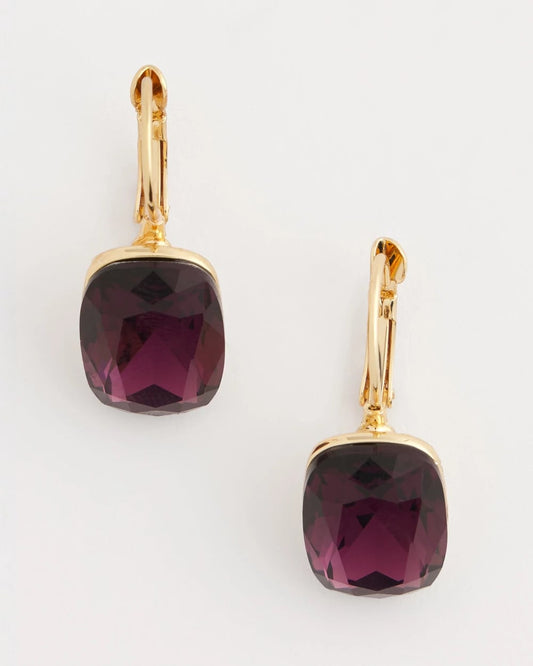 Purple Gem Drop Earrings - Chico's