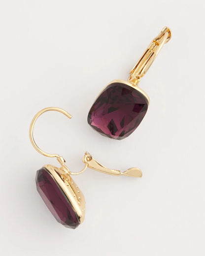Purple Gem Drop Earrings - Chico's