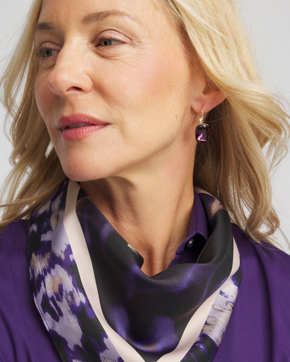Purple Gem Drop Earrings - Chico's