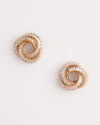 Goldtone Twisted Stud Earrings - Chico's