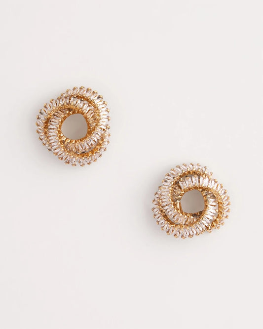 Goldtone Twisted Stud Earrings - Chico's