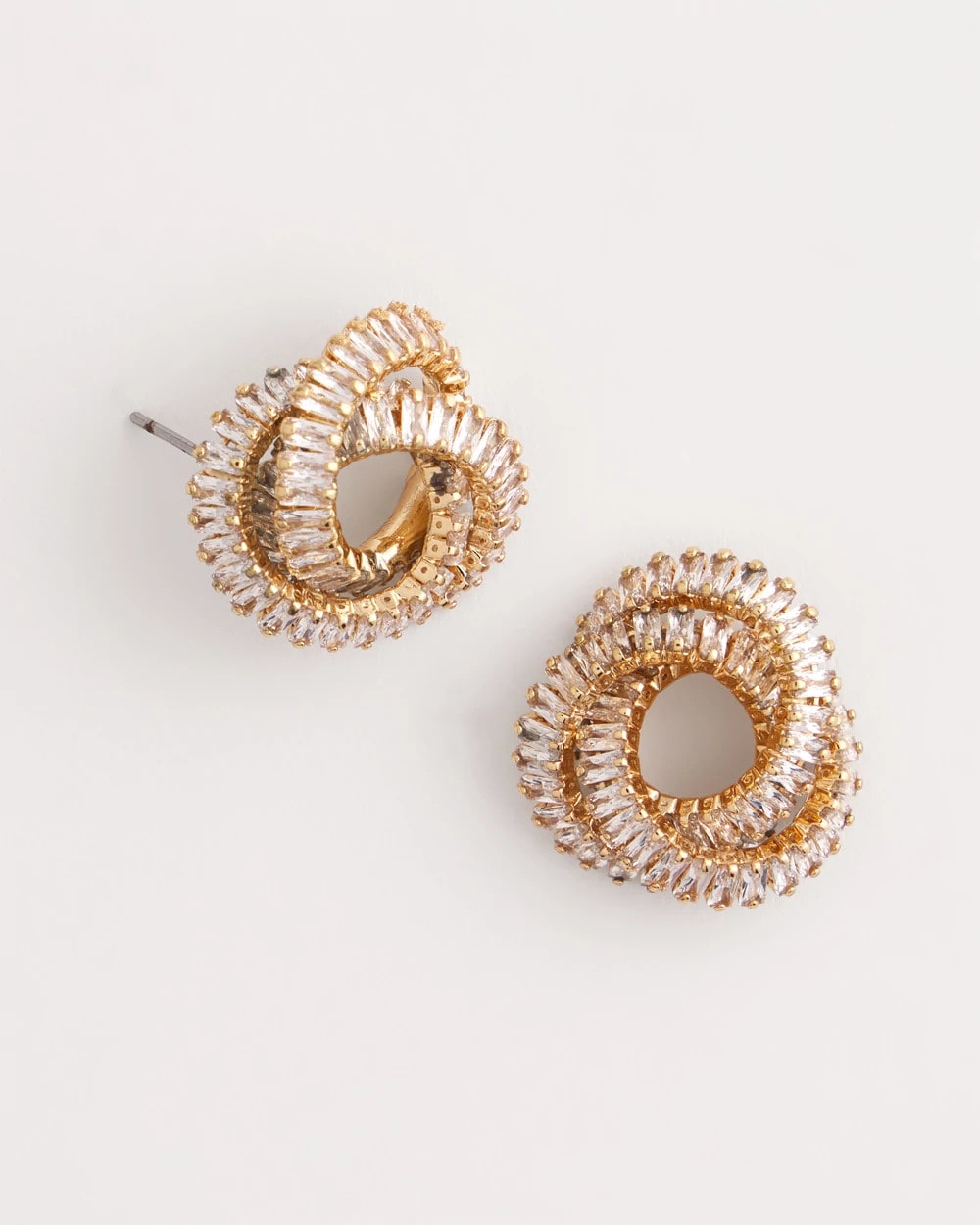 Goldtone Twisted Stud Earrings - Chico's