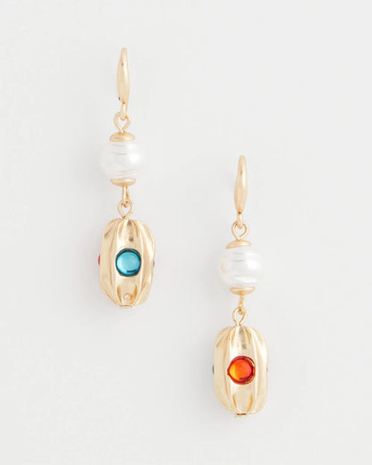 No Droop® Goldtone Faux Pearl Earrings - Chico's