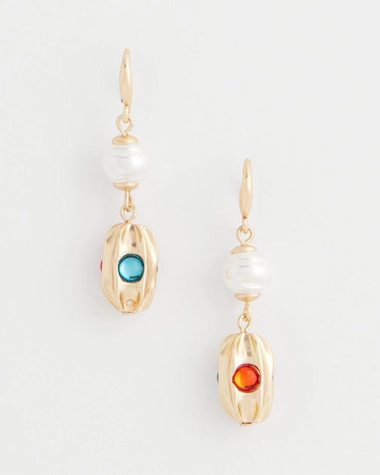 No Droop® Goldtone Faux Pearl Earrings - Chico's