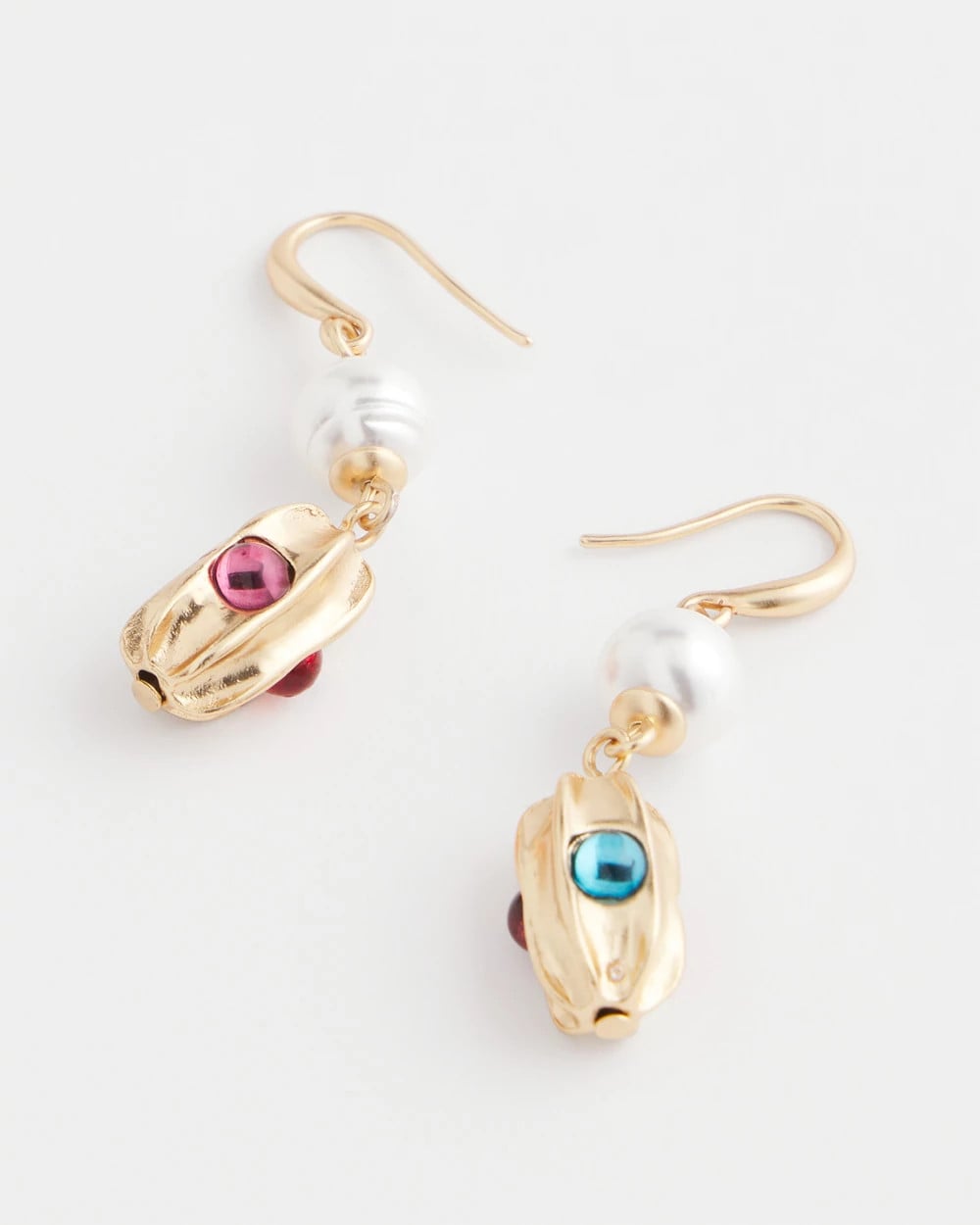 No Droop® Goldtone Faux Pearl Earrings - Chico's